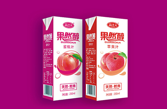 果然醇蘋果汁、蜜桃--汁包裝設(shè)計(jì)